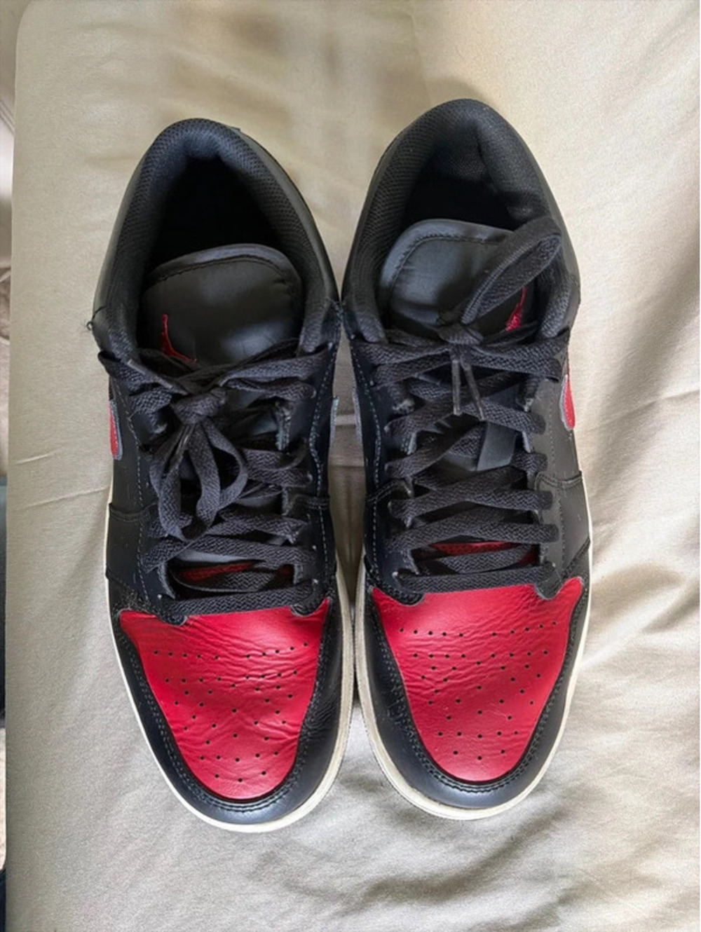 Air Jordan 1 Low sneakers in the Black/Red “Reverse Bred” size 12 no box - Picture 5 of 7